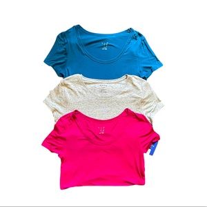 Lot of 3 Flowy Layering Scoop Neck Tshirts